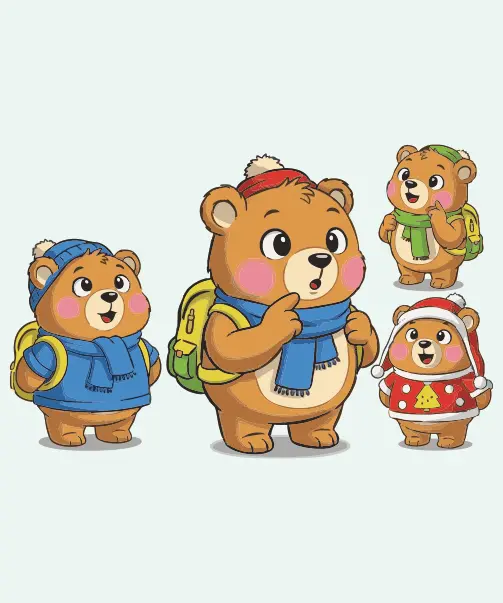 Mascote Ilustrado - Urso