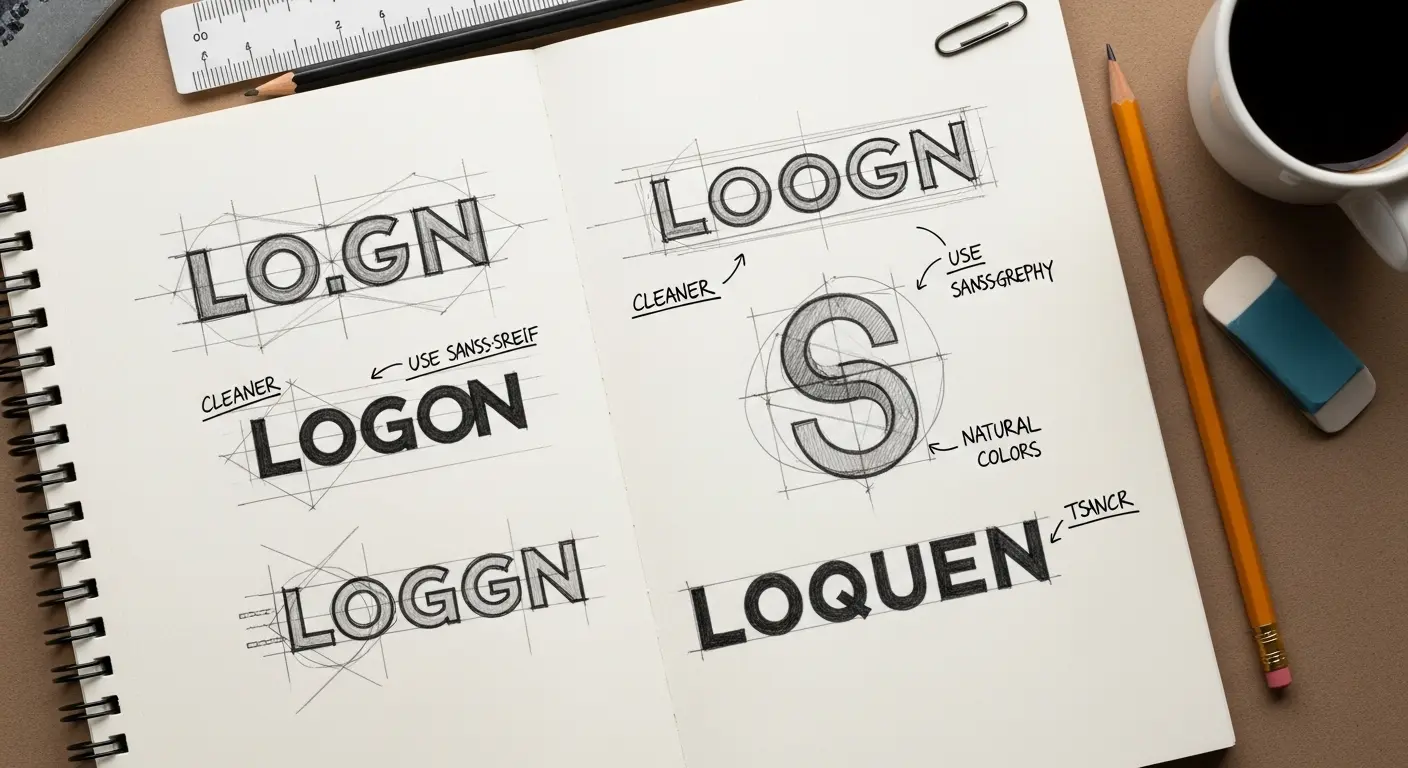 Processo de criação de logo